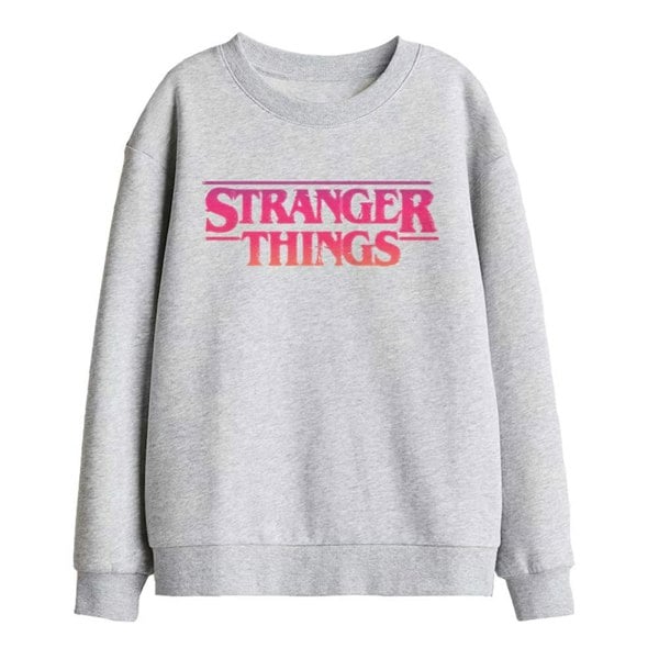 Stranger Things Kids Sunset Logo Sweatshirt - Sport Heather