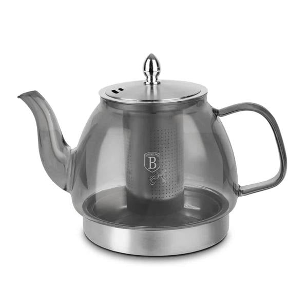 Glass Teapot with Filter 1.2L Grey BH8944