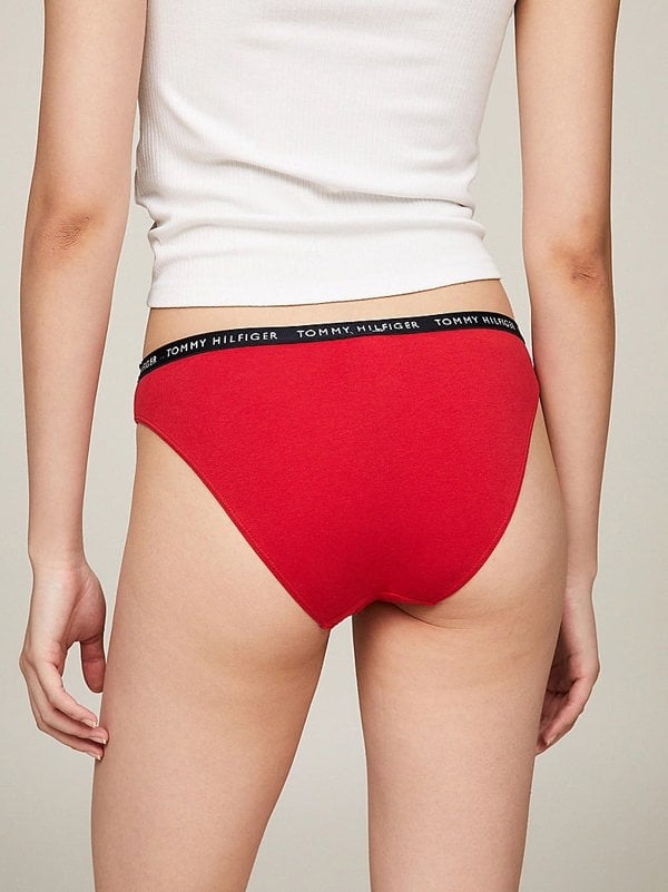 Tommy Hilfiger BIKINI 3 Pack Womens Briefs Desert Sky/White/Primary Red