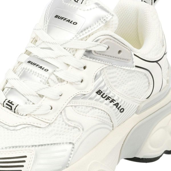 Buffalo Truck Women's White/Silver Trainers