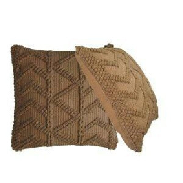 Wyld Haus Set of 2 Snowshill Coffee Zig Zag Handwoven Coffee Cushion Covers