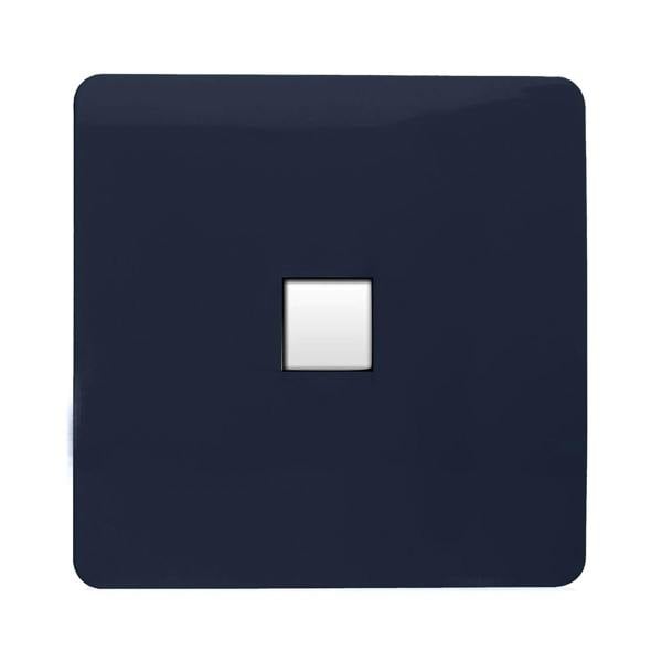 Trendi Switch 1 Gang RJ45 Cat 6 Modern Designer PC Ethernet Socket in Navy Blue