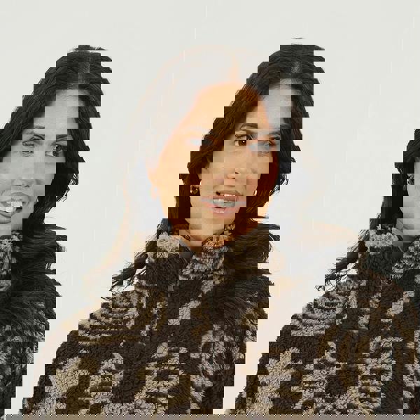 Brave Soul Chocolate Quarter Zip Flower Print Sherpa Fleece - Chocolate Image 4