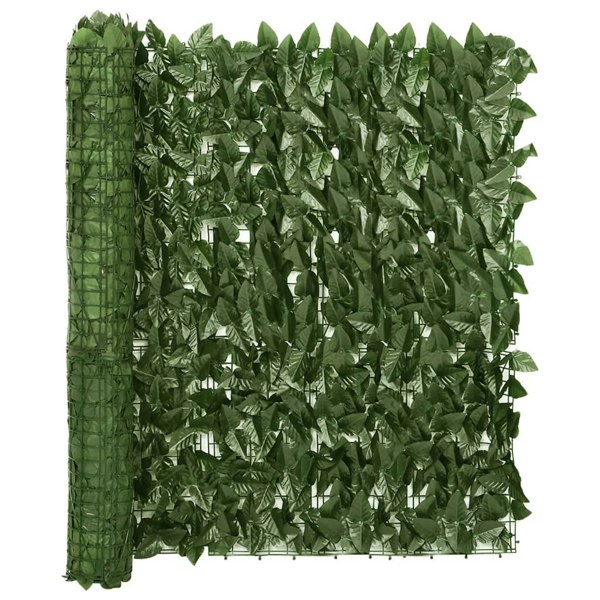 Berkfield Balcony Screen with Dark Green Leaves 600x100 cm
