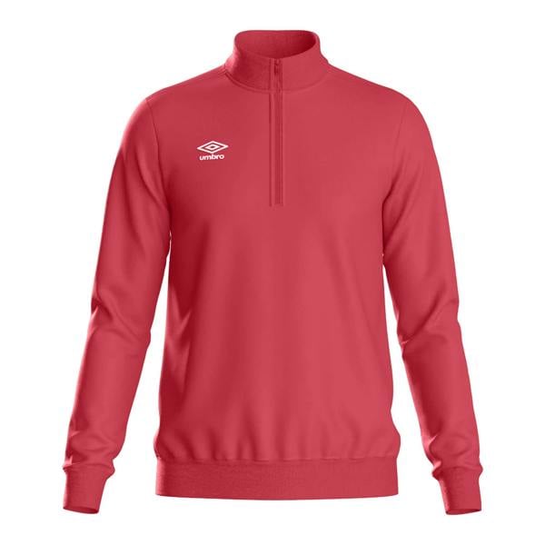 Umbro Mens Club Essential Half Zip Sweatshirt - New Claret - 