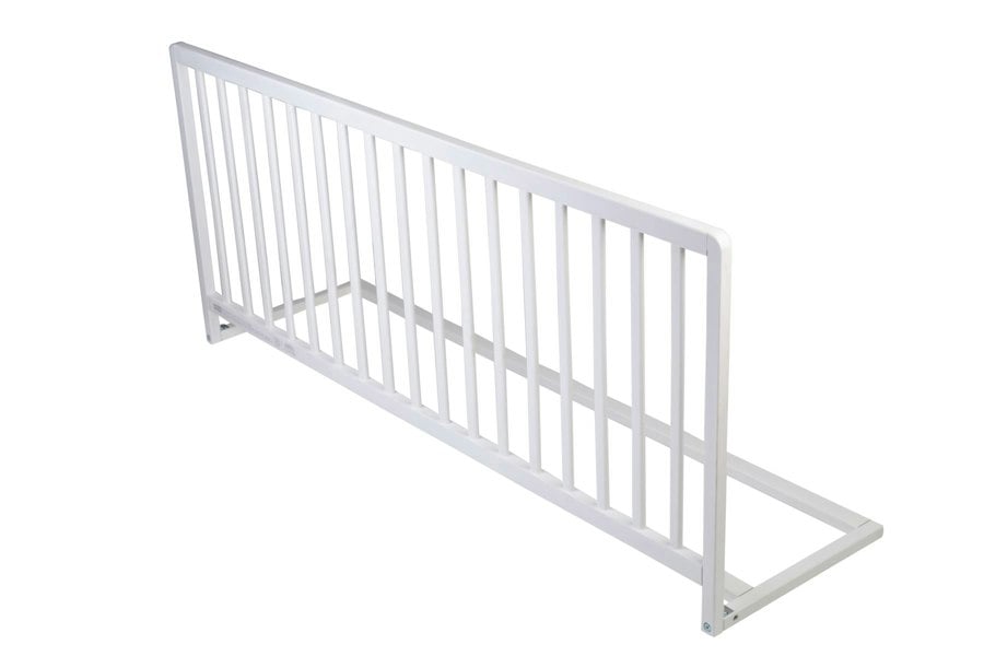 Safetots Extra Wide Extra Tall Wooden Bed Guard, White, 60cm High x 140cm Wide, Toddler Bedrail for Safety, Secure Child Bed Rail