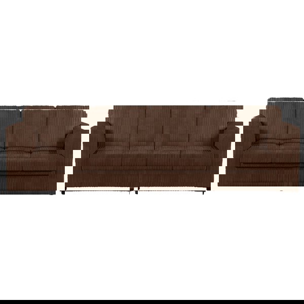 Furnishings For Less Luxor Cord Long Fabric 4 Seater - Full Back