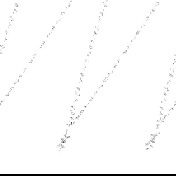 Sterling Silver Crystal Initial Necklace - MYLEE London