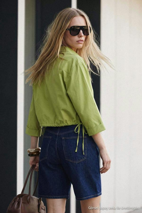 WOVCOR Adjustable Gathered Waist Woven Blouse