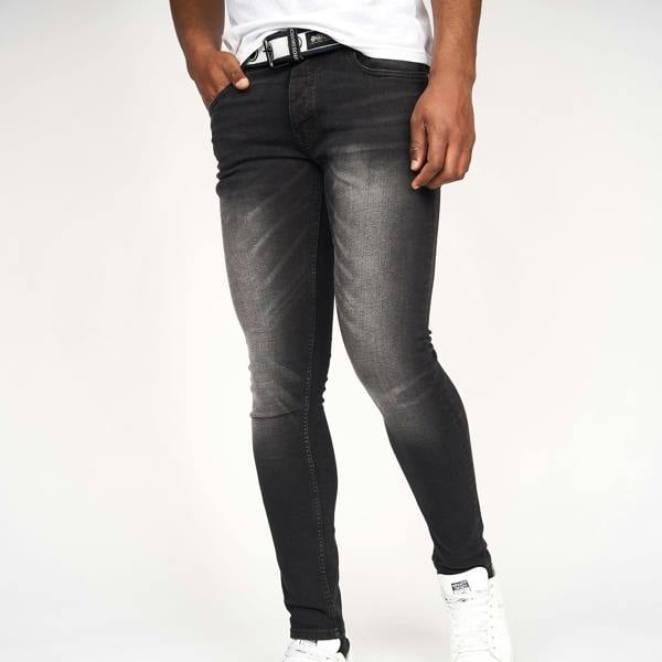 Crosshatch Mens Barbeck Slim Jeans - Black Wash - 