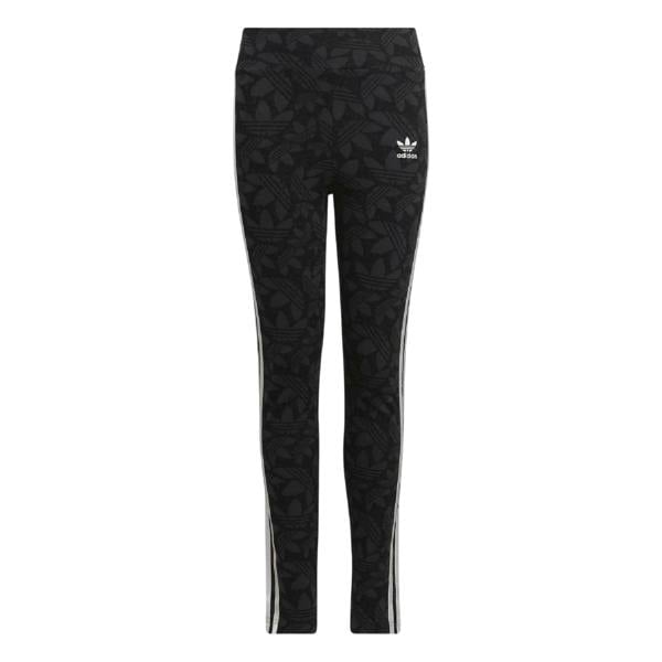 Adidas Girls Waisted All-Over Print Leggings - Grey - 