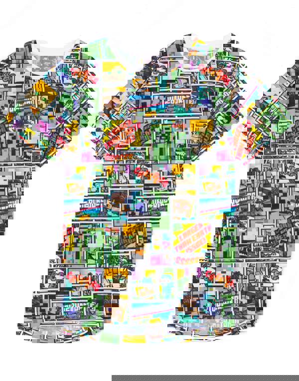 Minecraft Unisex Kids Black Overworld Creeper Character All-Over Print Short Sleeved T-Shirt [dis]