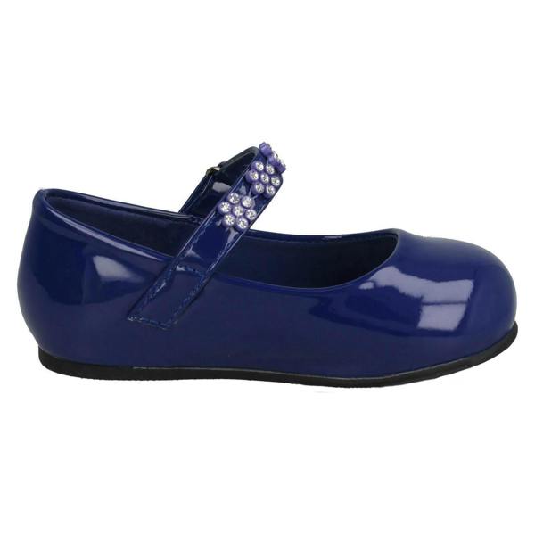 Spot On Girls Spot On Diamante Flower Strap Ballerinas H2487