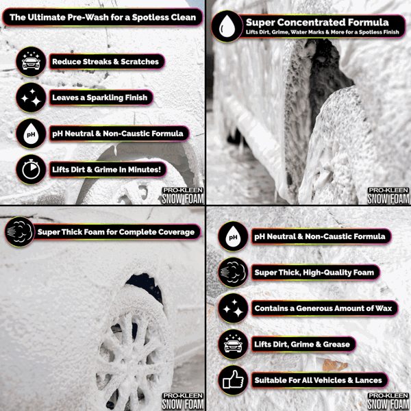 ProKleen Pro-Kleen Snow Foam- pH Neutral, Super Thick and Non-Caustic. 15L Pineapple Fragrance