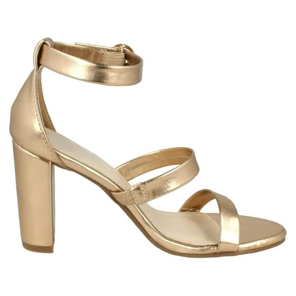 Spot On Ladies Spot On Double Strap High Heel Sandals