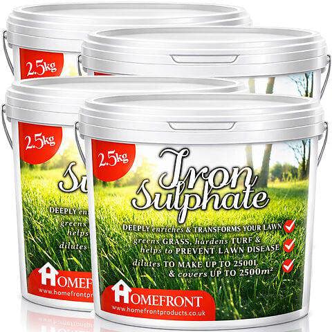 Homefront Iron Sulphate - Makes Grass Greener, Hardens Turf and Prevents Lawn Disease Makes upto 10000L & Covers upto 10000m2 10kg