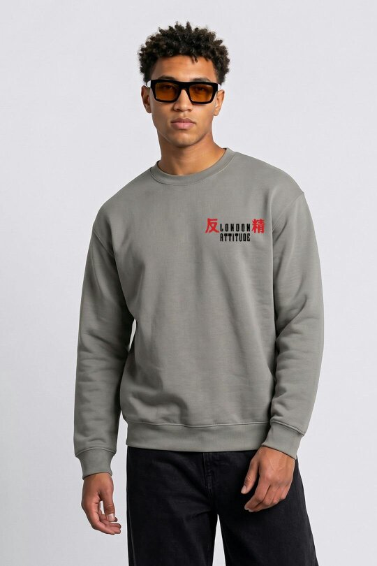 London Attitude Oversized Tokyo After Dark Dragon Sweatshirt