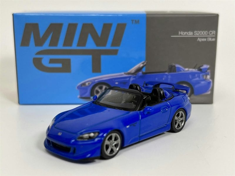 Mini GT Honda S2000 CR Apex Blue LHD 1:64 Scale MGT00554L