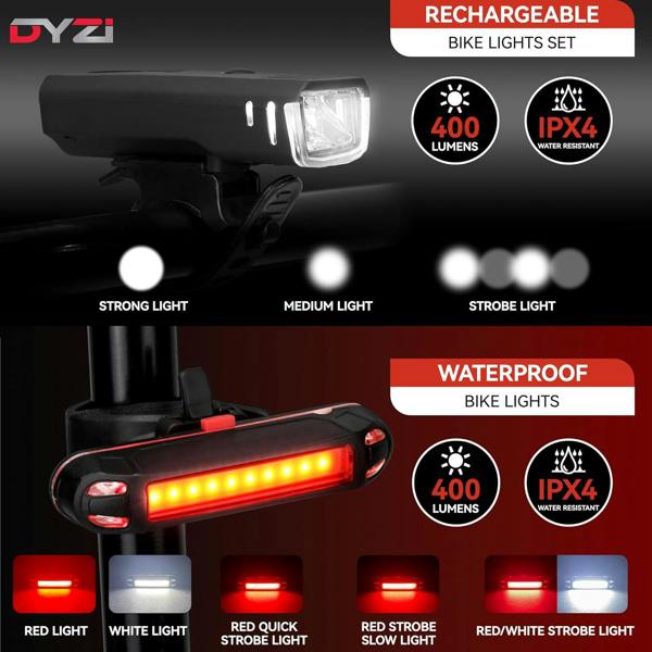 Luminx-250 dyzi bike light set rechargeable