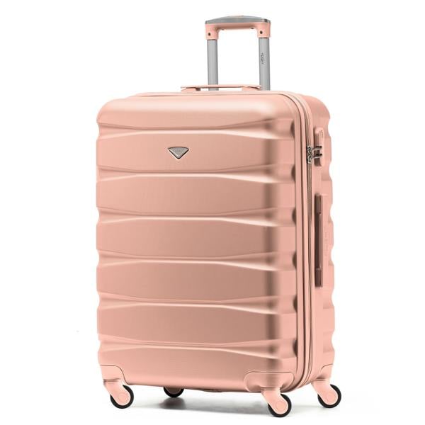 Flight Knight 25" Medium Suitcase Check-in Hold Luggage Hard Shell 4 Wheels TSA Lock