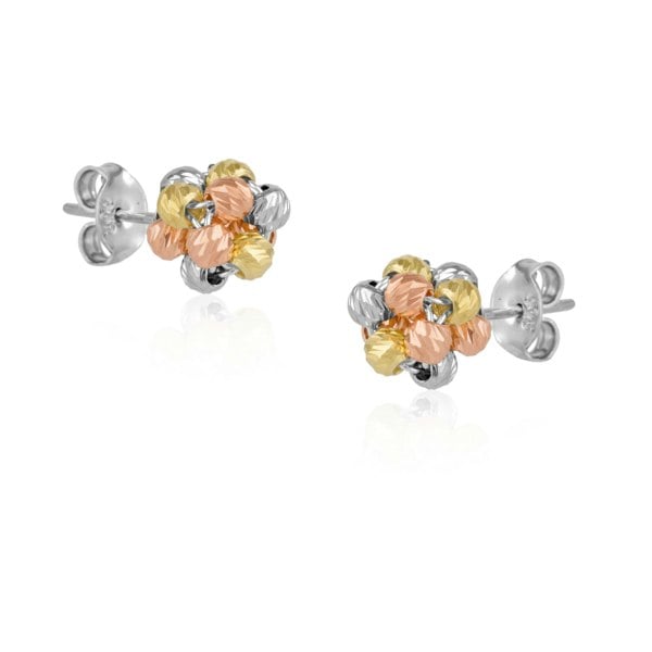 Spero London Sterling Silver Dorissa Beaded Stud Earrings