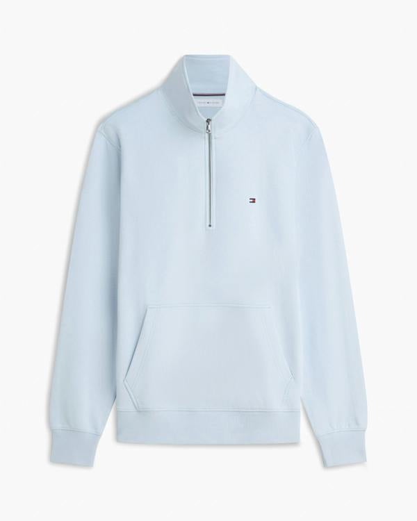 Tommy Hilfiger Essential Terry 1/4 Zip Mens Sweatshirt - Breezy Blue