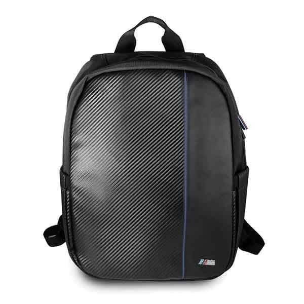 BMW M Series Carbon Navy Stripe Laptop Bag for 15" Black - BMBPCO15CAPNBK