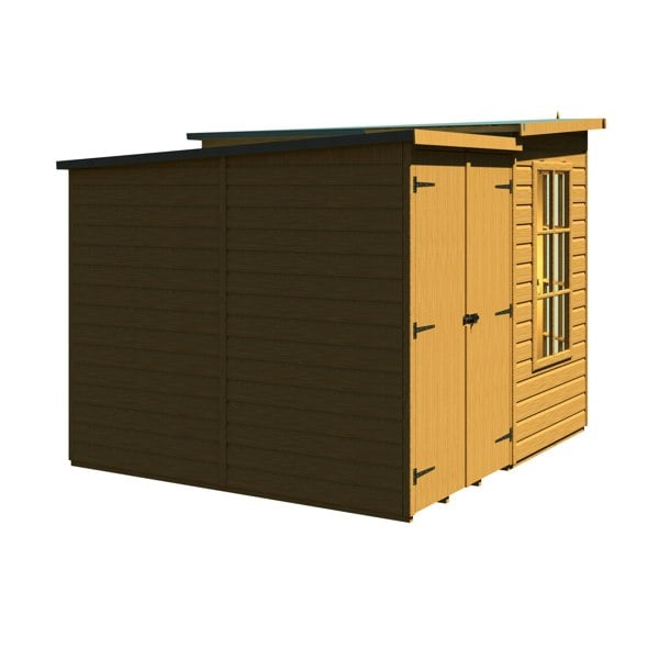 Shire Hampton with Side Shed 8x12 Corner Summerhouse 12mm Interlock Cladding - Best Shed