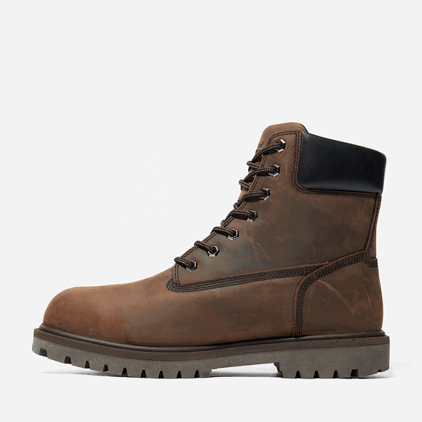 Timberland Pro 6" Iconic Waterproof Safety Work Boots - Brown