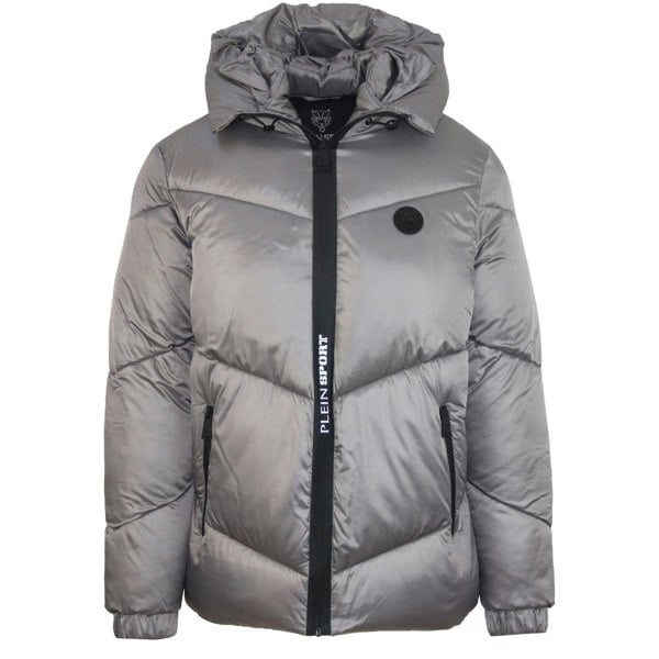 Plein Sport Shiny Padded Jacket - Grey