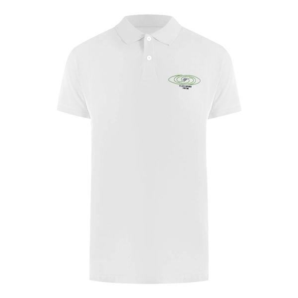 Plein Sport Spiral Logo Stretch White Polo Shirt