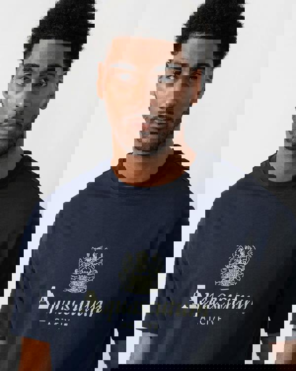 Aquascutum Mens Big Logo T-Shirt - Navy 11