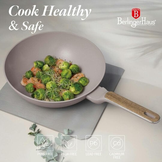 Berlinger Haus BH8334 – 28 cm Wok Pan | Taupe Nordic