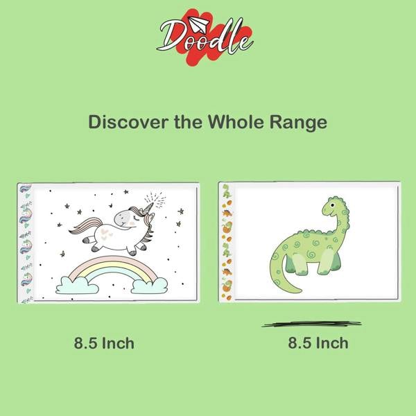 Aquarius Doodle A4 Ultra-Thin LED Dinosaur Tracing Pad, USB Powered Light Box for Art