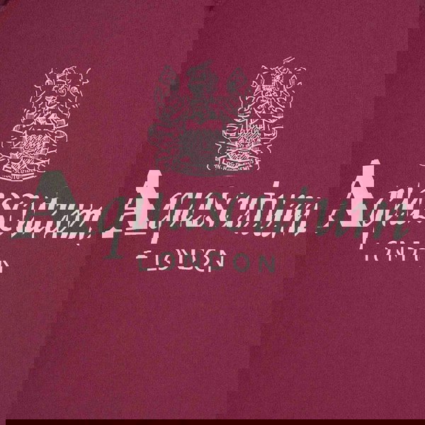 Aquascutum ACTIVE BIG LOGO HOODIE FW23 SW001 26 Burgundy Hoodie Mens S