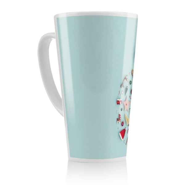 Benjamin Tate Design Christmas Objects Laid Out Dining Latte Mug