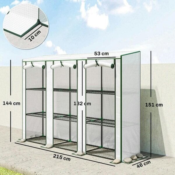 Bobobiy 46 x 215cm Nine-Shelf Greenhouse