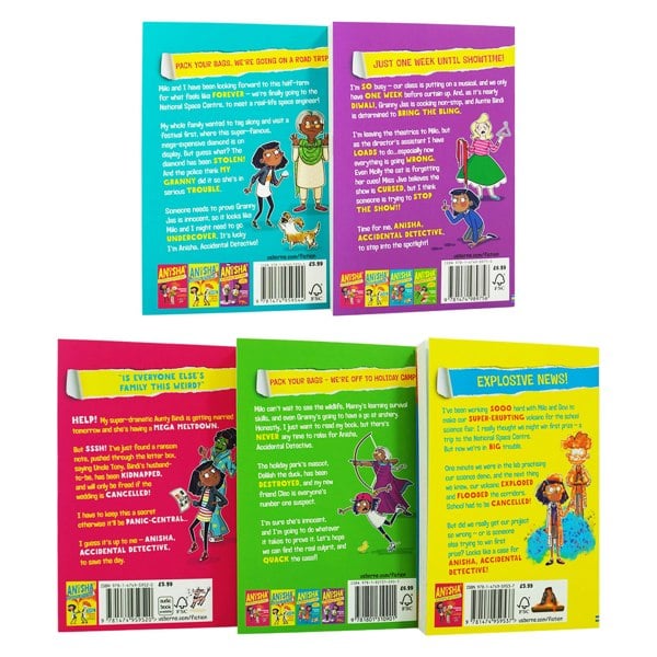 Anisha Accidental Detective 5 Book Set (Anisha Accidental Detective, School's Cancelled! & More)