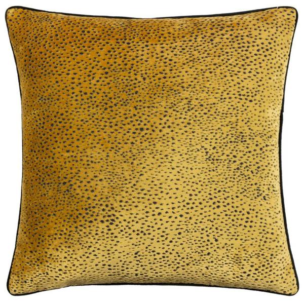 Paoletti Estelle Spotted Cushion Cover - Gold/Black - 
