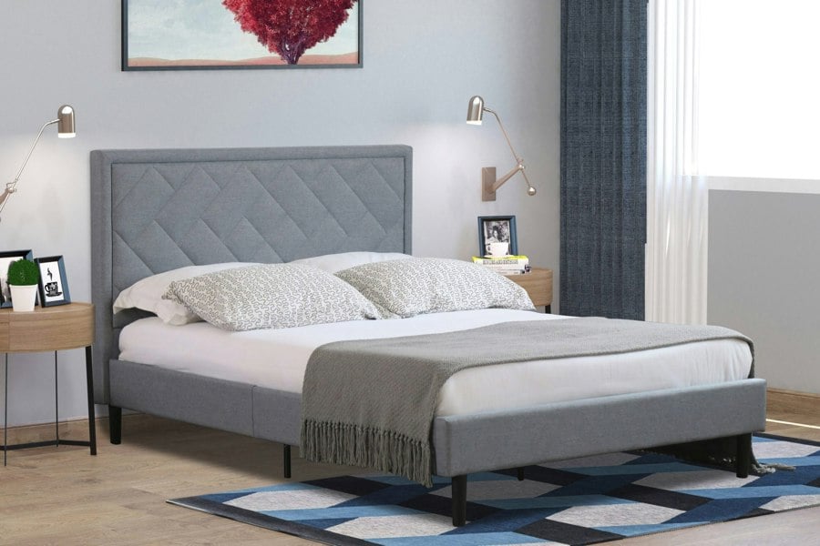Comfy Living Tiverton Ottoman Bed Frame: Fabric Design for a Touch of Luxury