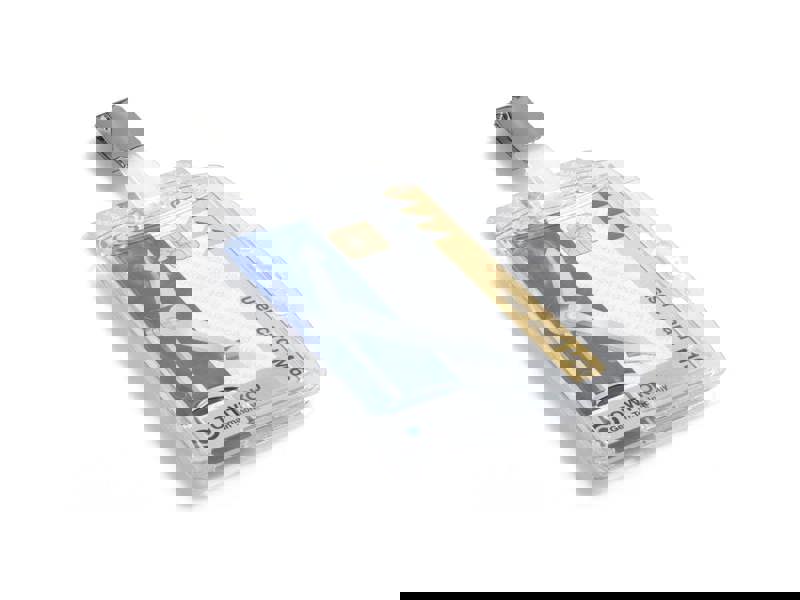 Durable Enclosed DUO 2 Card Clip Security Pass ID Badge Holder | 25 Pack | Clear