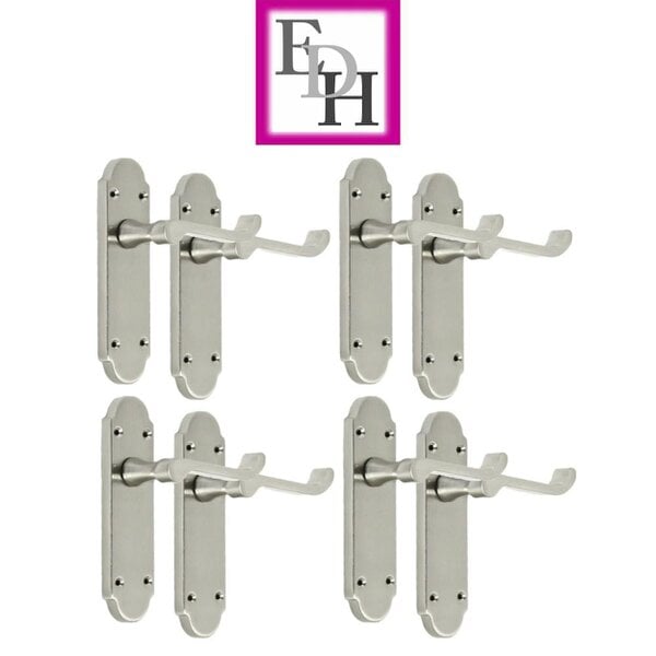 EDH Door Hardware Satin Chrome Modern Fresh Epsom Internal Door Handles