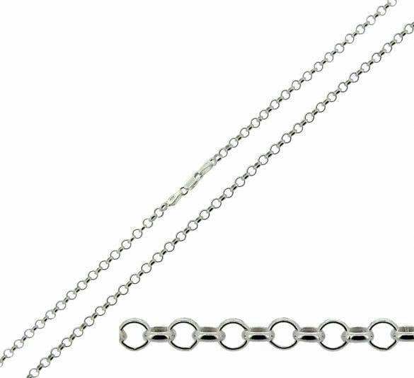 Sterling Silver 2.4mm Light Belcher Chain - Love Silver Jewellery