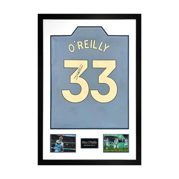 Nico O'Reilly Signed Manchester City Premium Frame