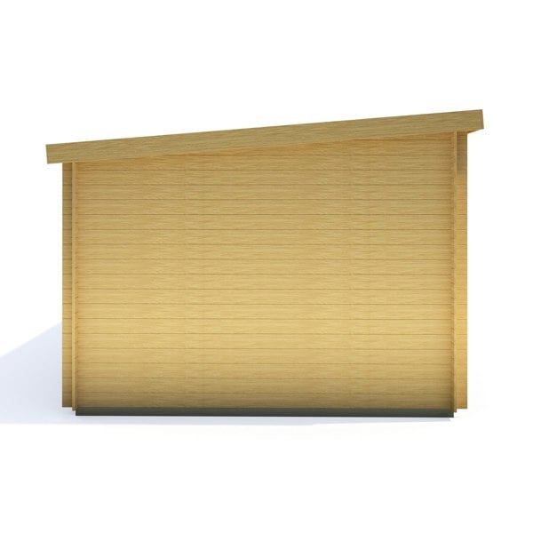 Shire Elm 10Gx17 Multiroom Pent Log Cabin 19mm interlock  Cladding - Best Shed