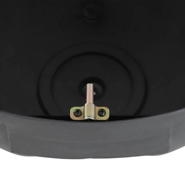 Black top box base with metal locking pin plate and bolts