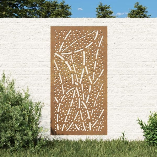 Berkfield Garden Wall Decoration 105x55 cm Corten Steel Leaf Design