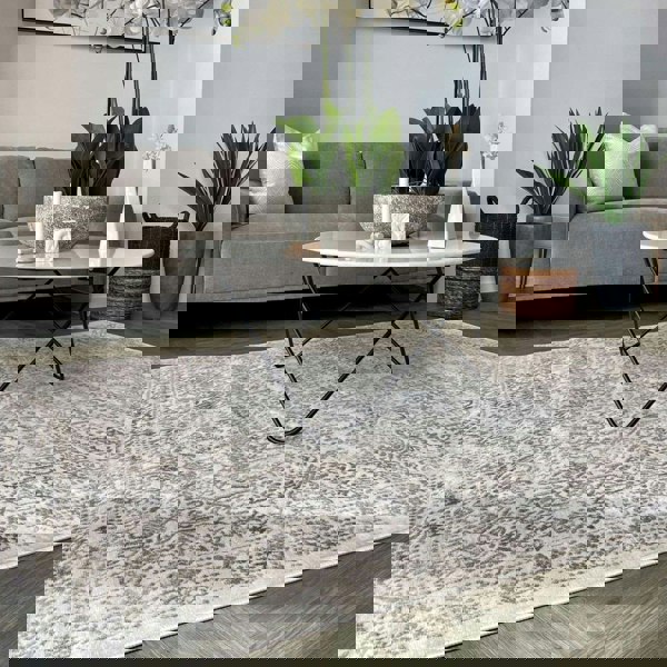 Living Room Rug Vintage Design In Cream