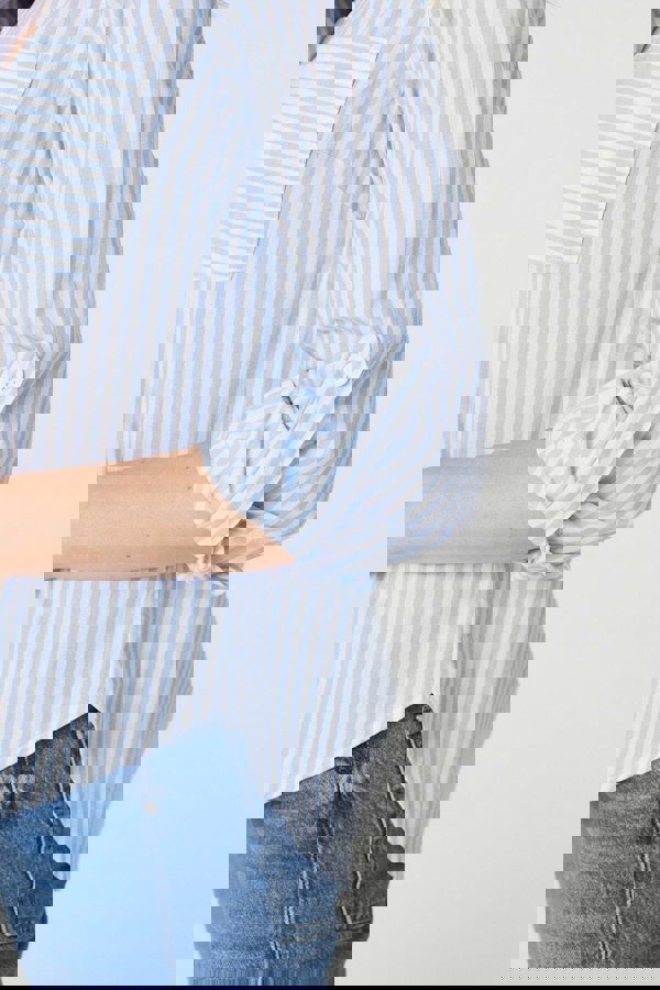 Blue | Striped Long Sleeve Shirt