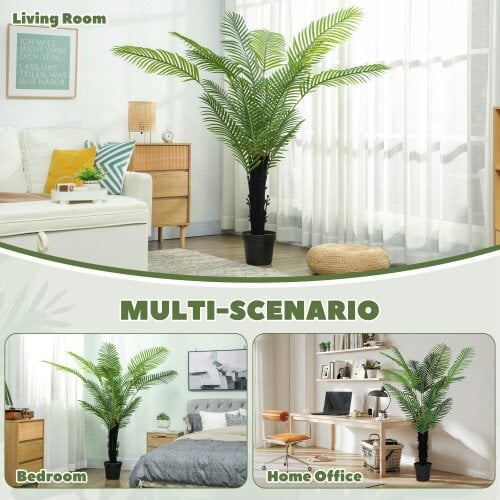 Wyld Haus Seta Tall Artificial Areca Palm With Layered Leaf Detail In Pot 175cm Green